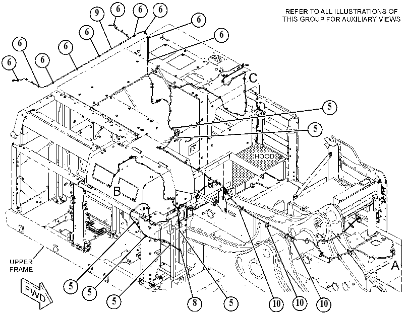 Проводка шасси 5884915 CAT