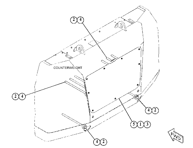 MOUNTING GP-COUNTERWEIGHT 5432362 CAT