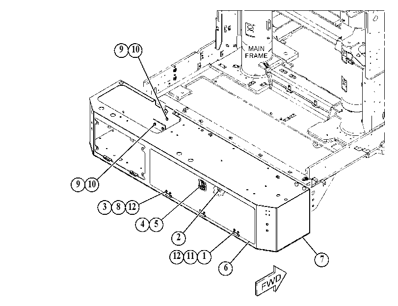 BUMPER GP-REAR 5932154 CAT