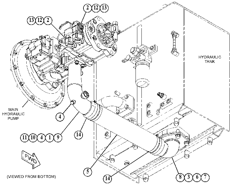 Трубопроводы насоса 6019660 CAT