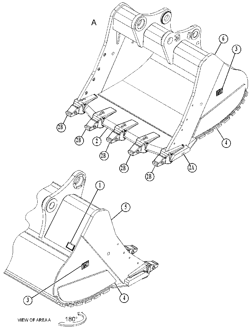 BUCKET AS-SEVERE SERVICE SPADE 5432824 CAT