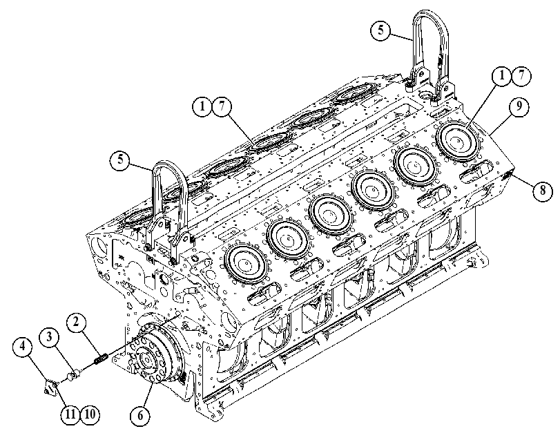 Блок цилиндров укороченный 5817586 CAT