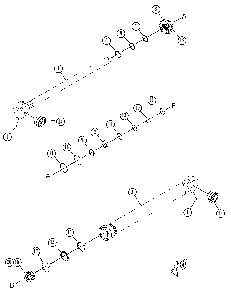 CYLINDER & SEAL GP-HYDRAULIC 4988420 CAT