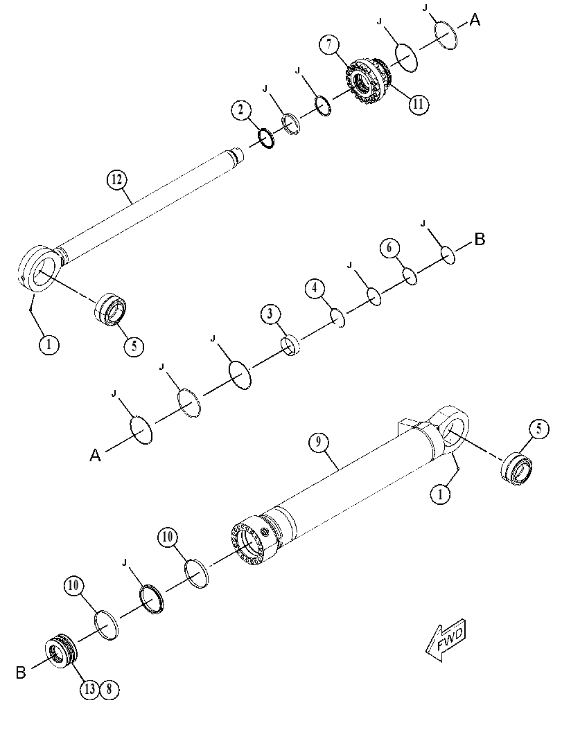 CYLINDER & SEAL GP-HYDRAULIC 4988419 CAT