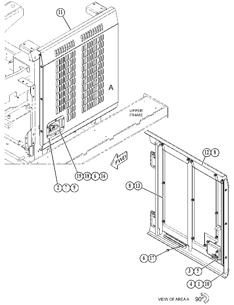 DOOR GP-HOOD 5989082 CAT
