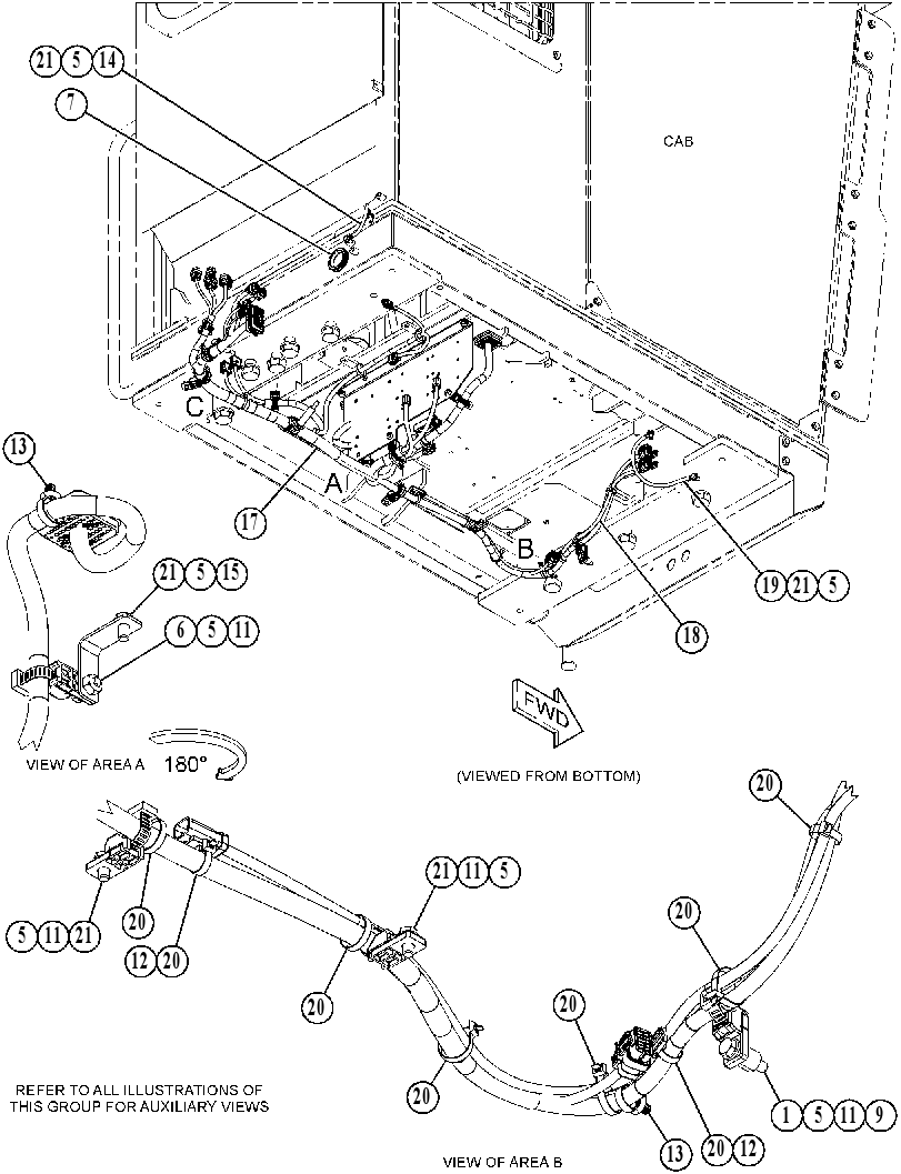 WIRING GP-CAB RISER 5863709 CAT