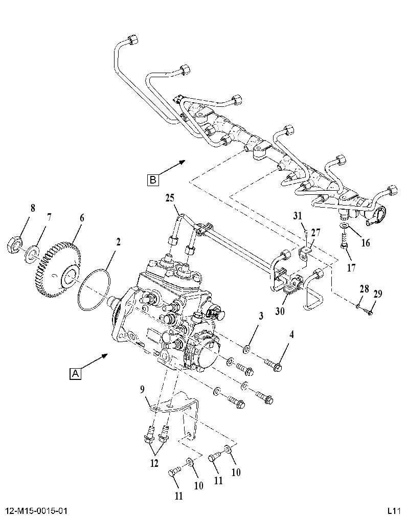 HIGH PRESSURE FUEL SYSTEM 615011E001 CAT