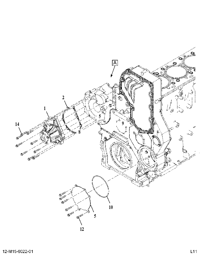 WATER PUMP 615005A001 CAT