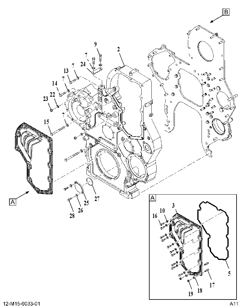 CRANKCASE COVER 615006B001 CAT