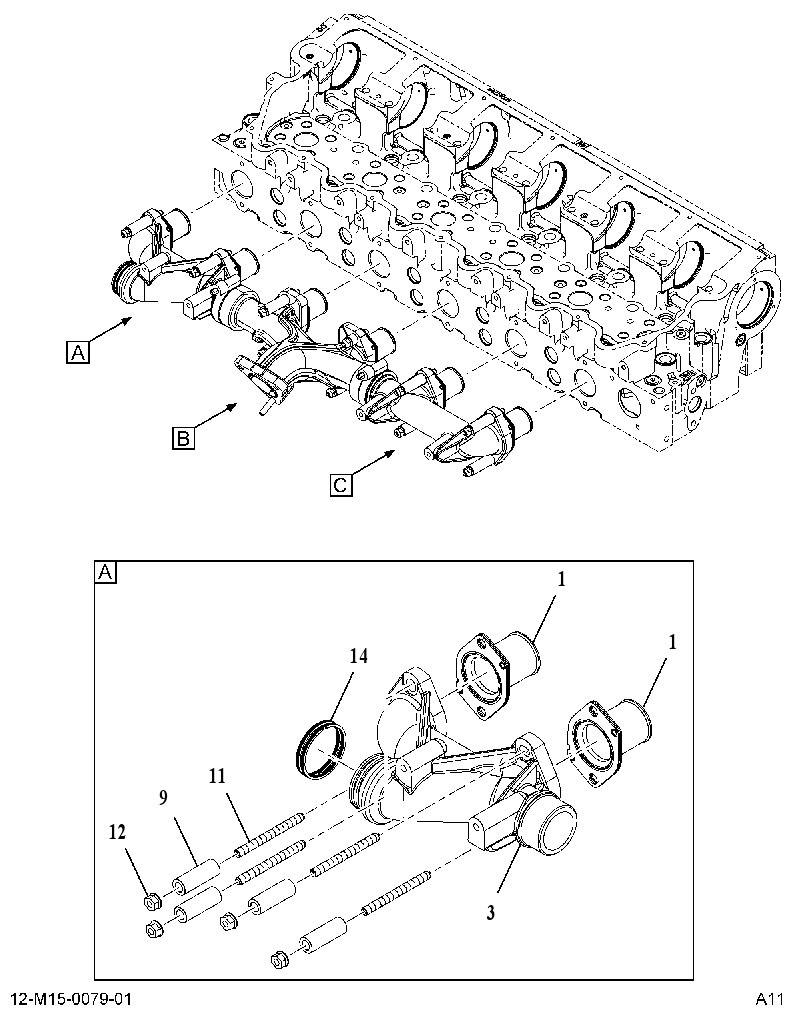 EXHAUST MANIFOLD 615014B001 CAT