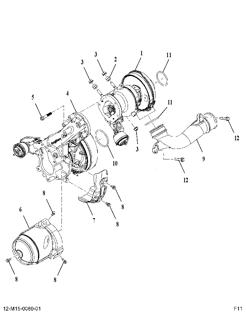 TURBOCHARGER 615015A001 CAT