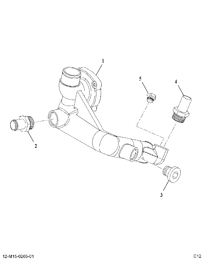 PIPE ASSY WATER PUMP INLET (PIPE ASM WATER PUMP INLET) 3940078 CAT