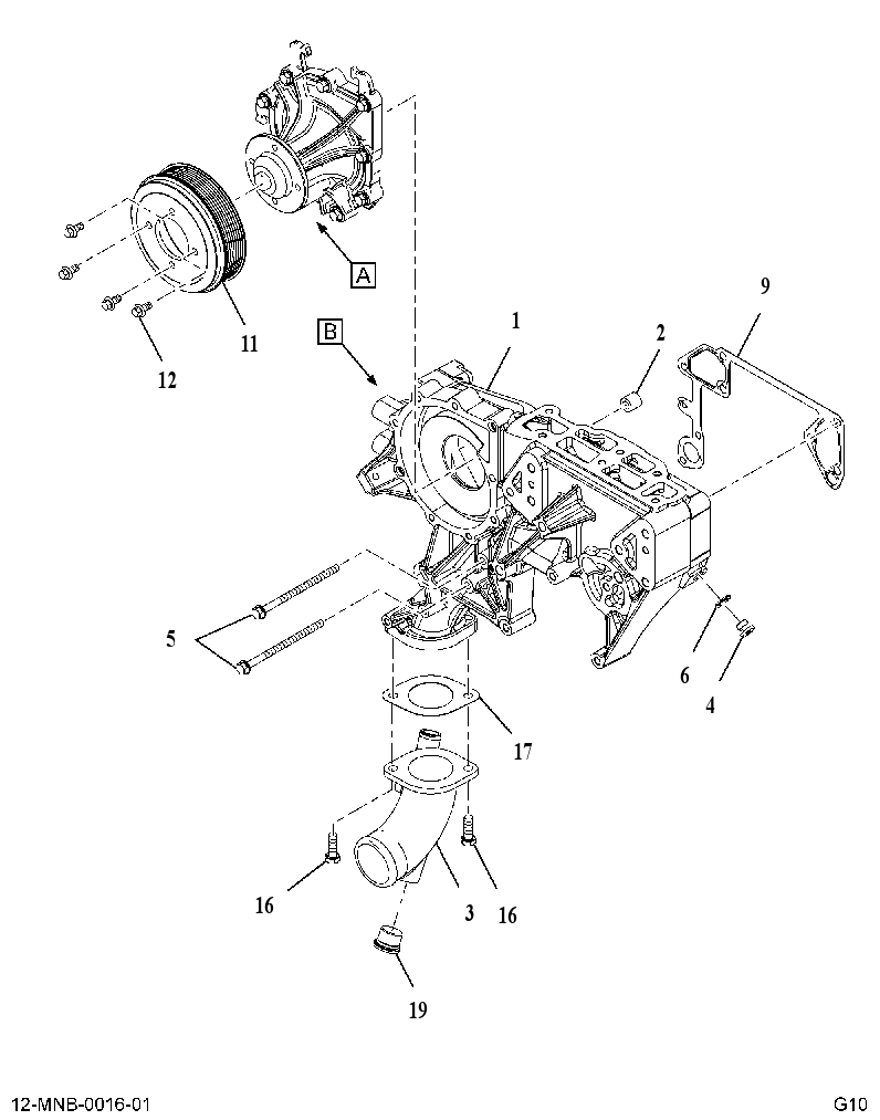 WATER PUMP WITHOUT HEATER AB04700002 CAT