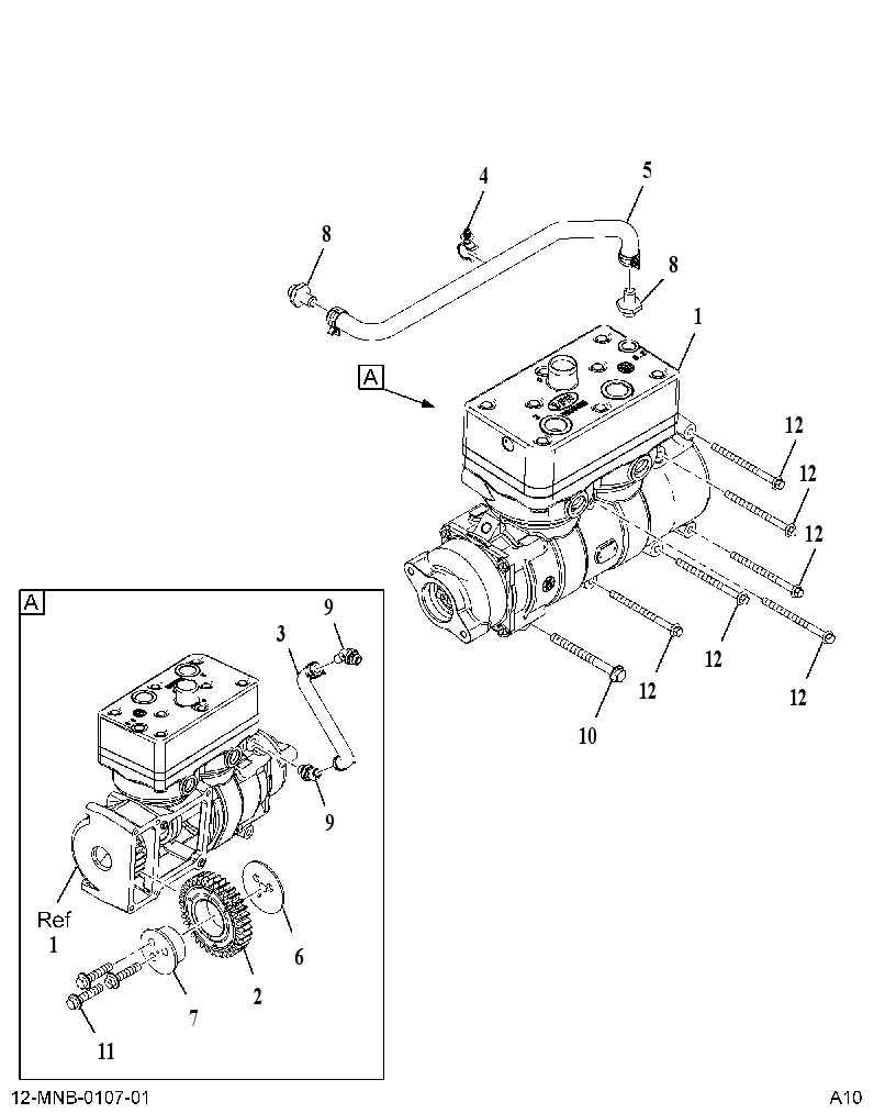 AIR COMPRESSOR, 2 CYLINDER AB00600003 CAT
