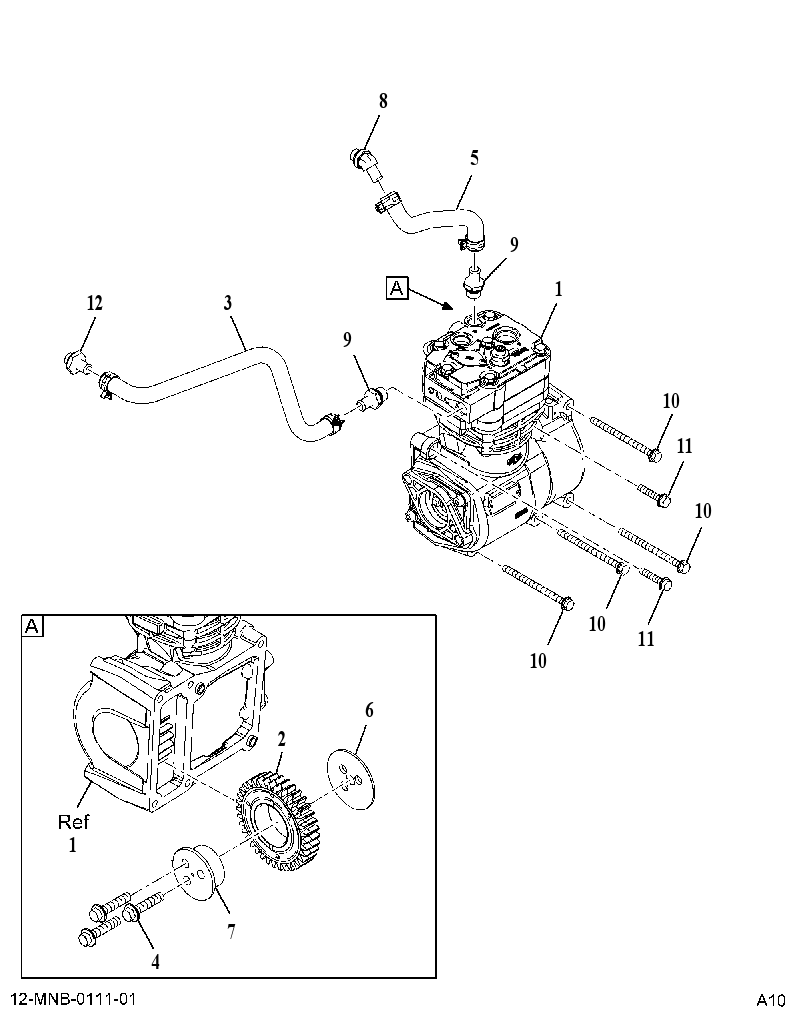 AIR COMPRESSOR, 1 CYLINDER AB00600004 CAT