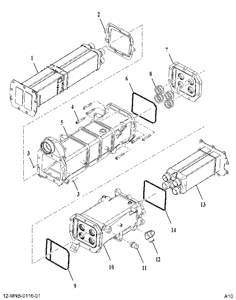 COOLER AS-HPL (COOLER ASM EGR) 3809345 CAT