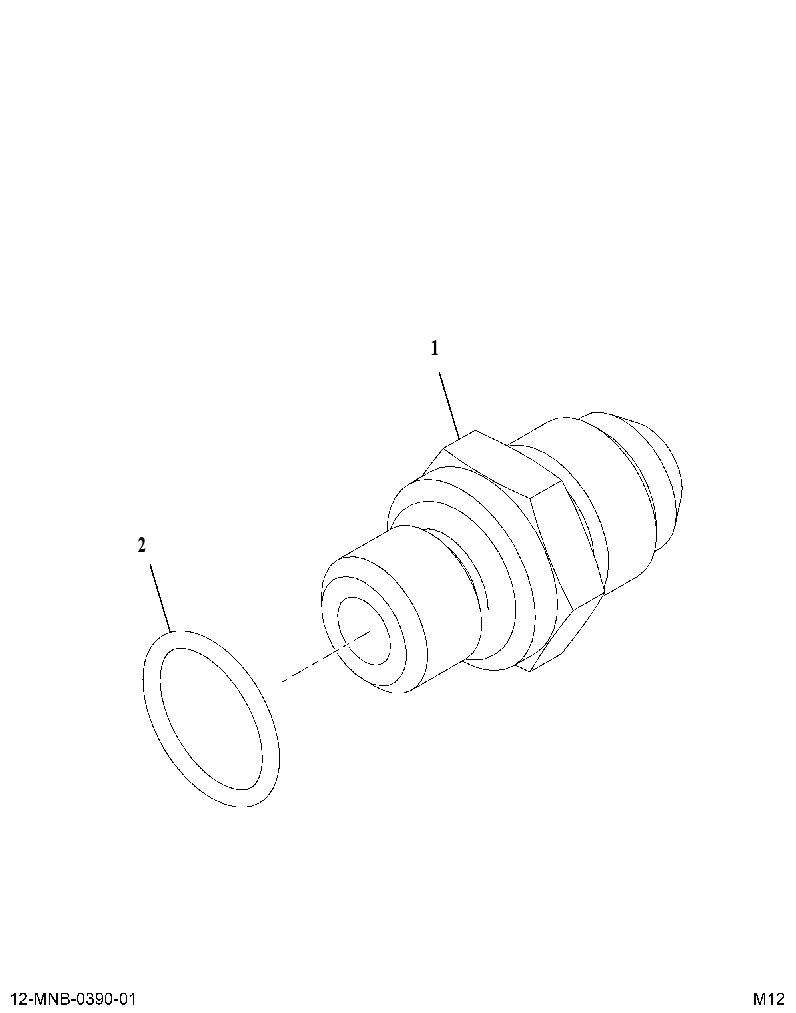 FITTING AS (FITTING, ASM M12 3/8ORFS) 4441893 CAT