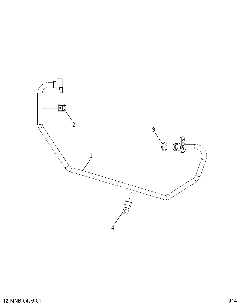 TUBE AS-CAB HTR (TUBE ASM, CAB HEATER RETURN) 4738100 CAT