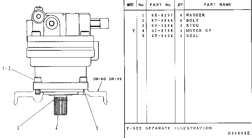 MOTOR & MOUNTING GP 7Y4298 CAT