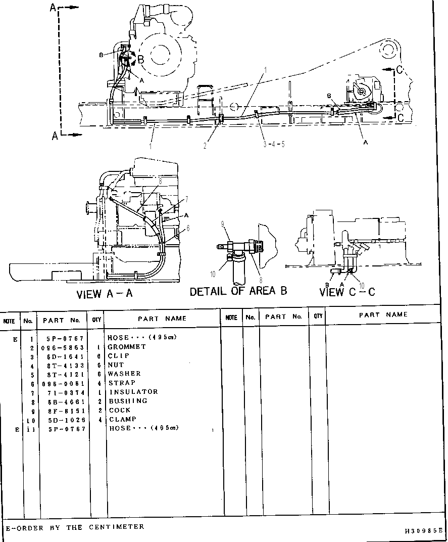 Трубопроводы отопителя 4I3250 CAT