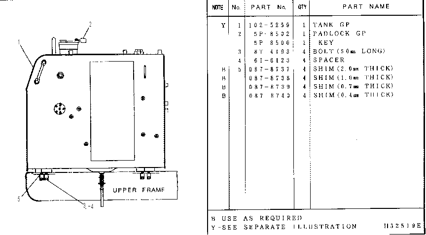 TANK GP-MOUNTING & 1025258 CAT