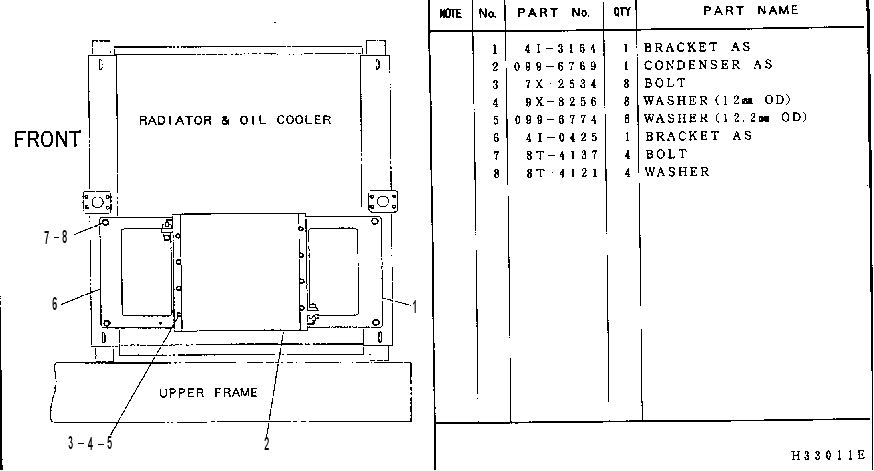 CONDENSER & MOUNTING GP 4I0434 CAT