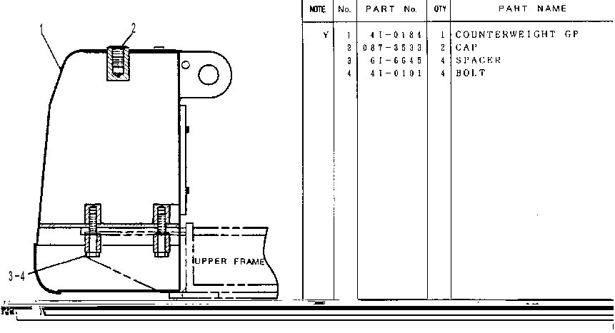 Противовес 7Y2796 CAT