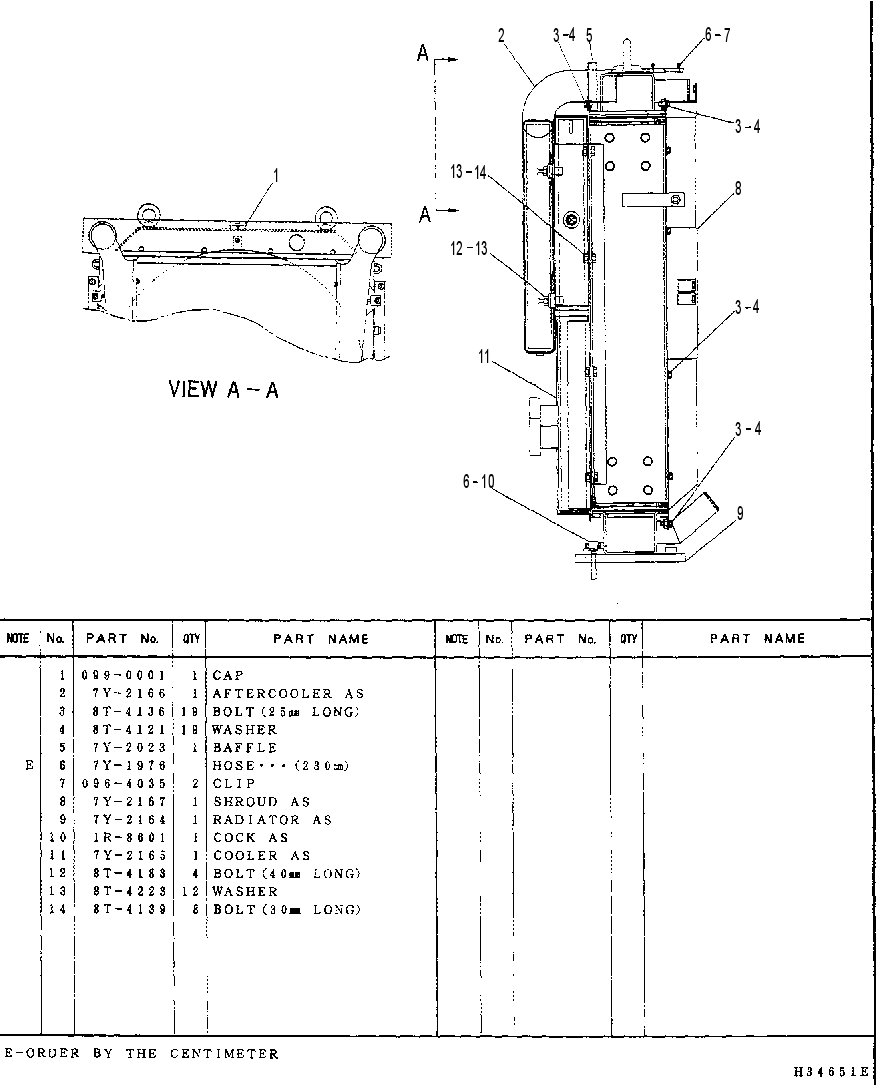 RADIATOR & OIL COOLER GP 7Y1817 CAT
