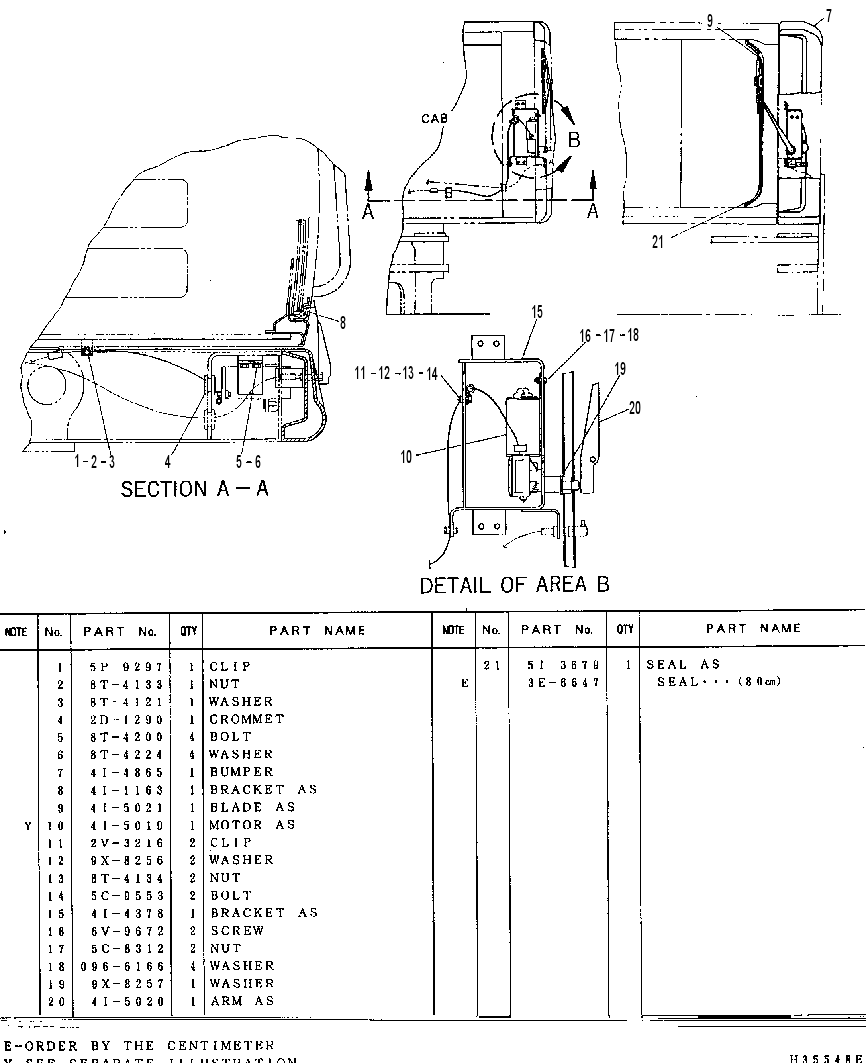 Стеклоочиститель с омывателем 4I1168 CAT