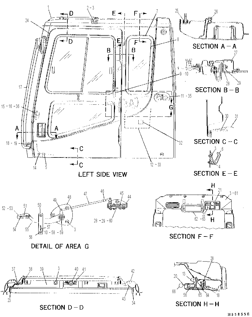 Кабина 6I5486 CAT