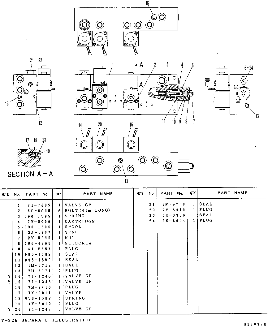 VALVE GP-MANIFOLD & REDUCING 7I7803 CAT