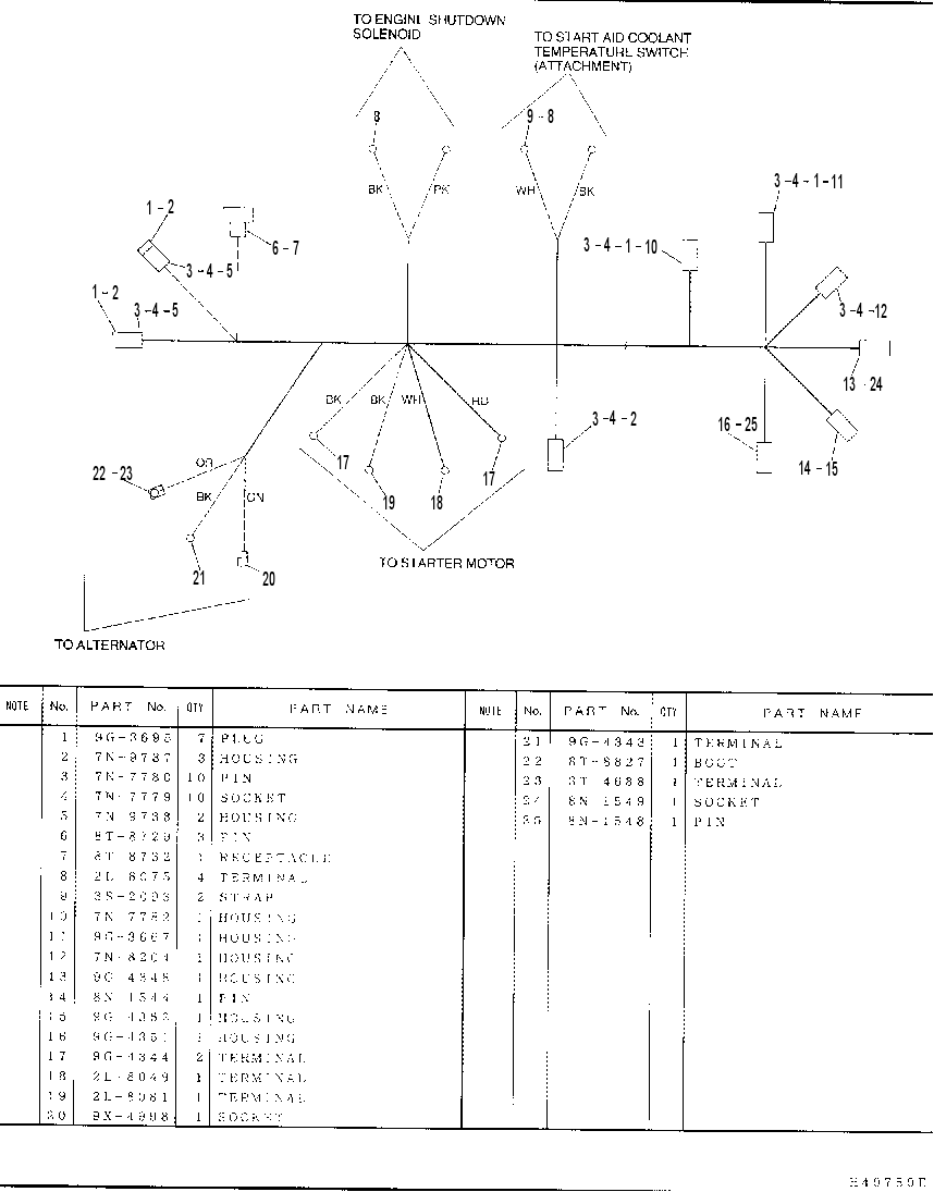 Жгут проводов 7Y8293 CAT