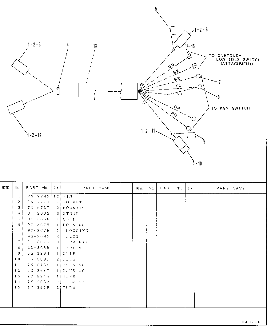 Жгут проводов 7Y8283 CAT