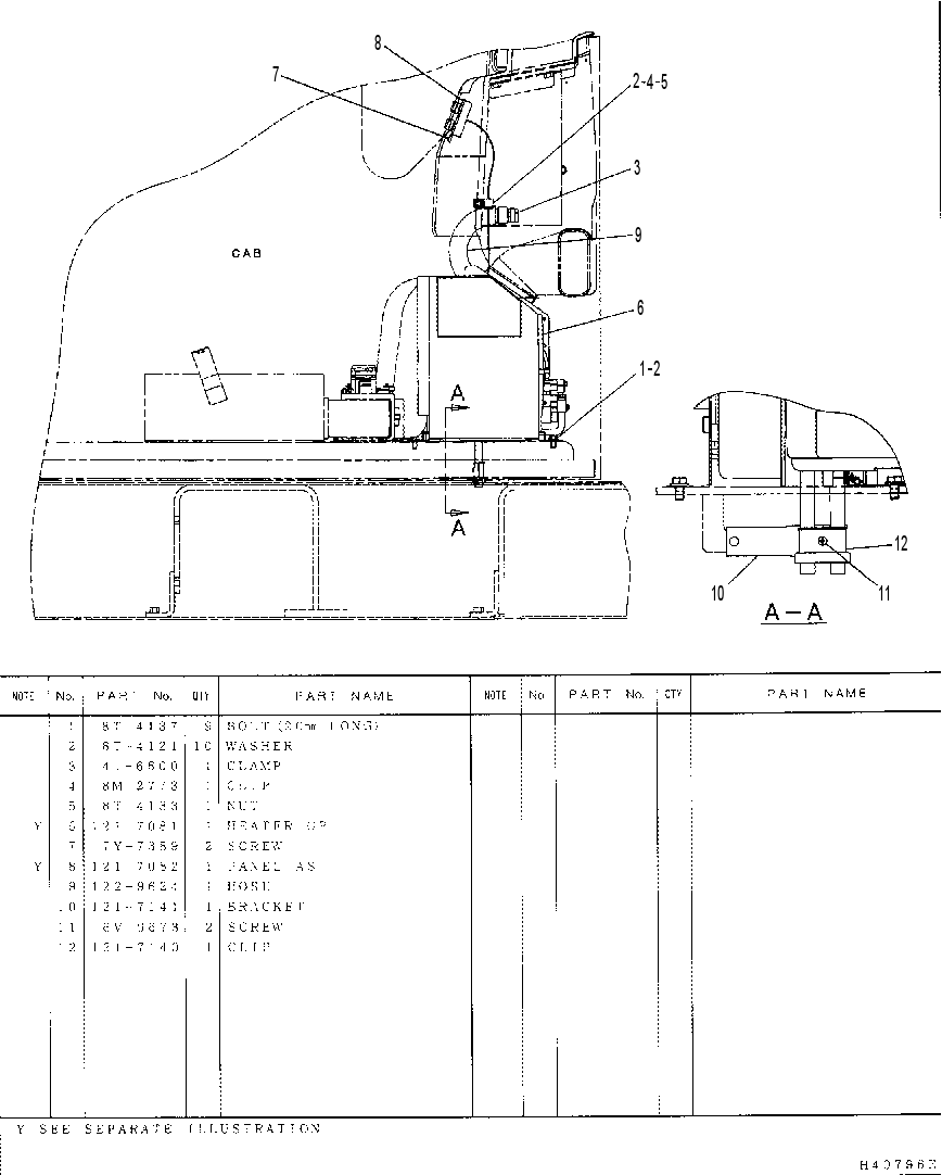 HEATER & MOUNTING GP 1217067 CAT