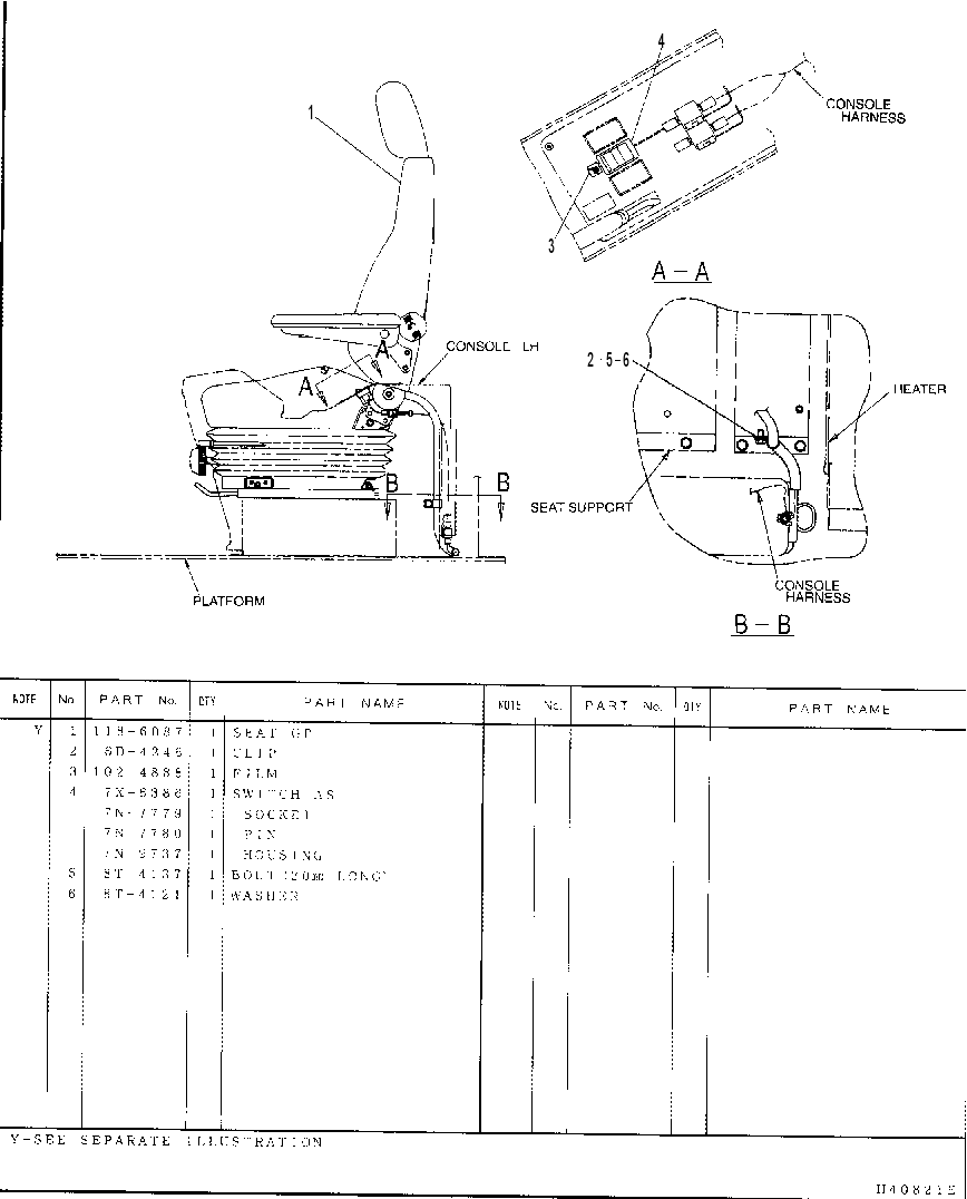SEAT GP-HEATED 1059435 CAT