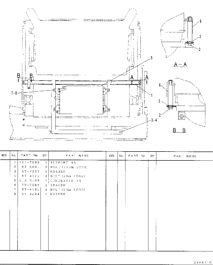 CONDENSER & MOUNTING GP 1217075 CAT