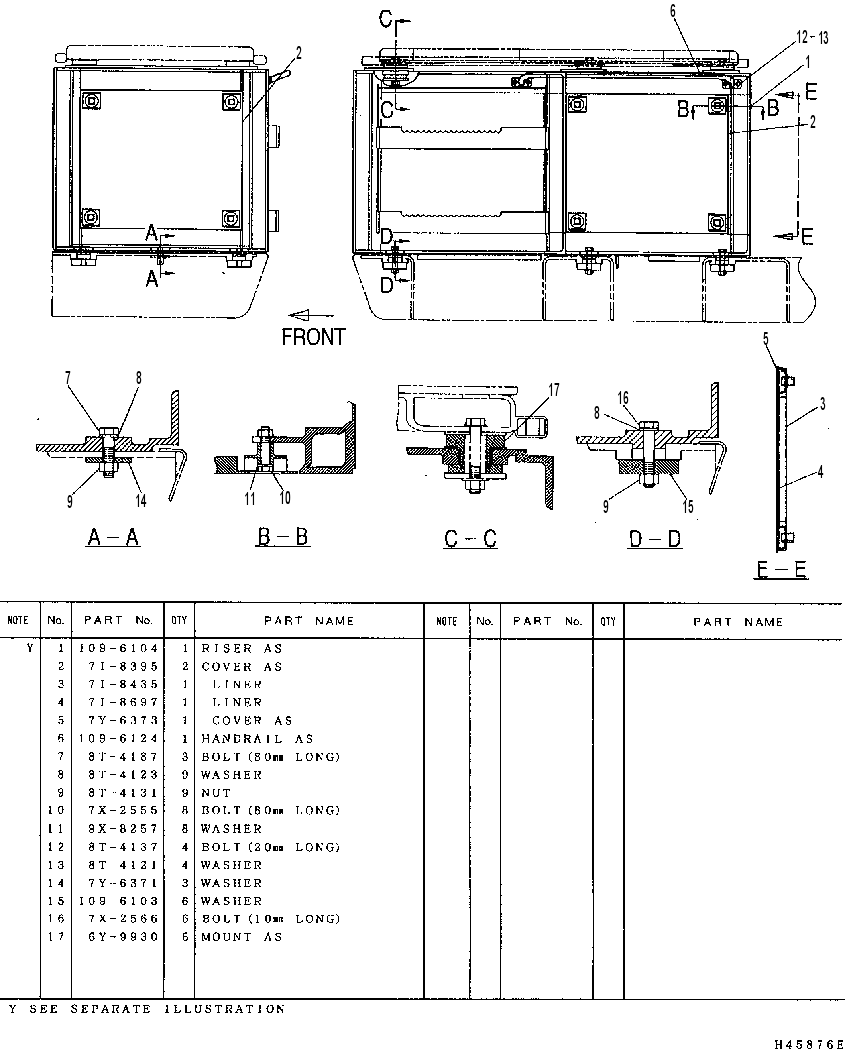 RISER GP-CAB 7Y6001 CAT