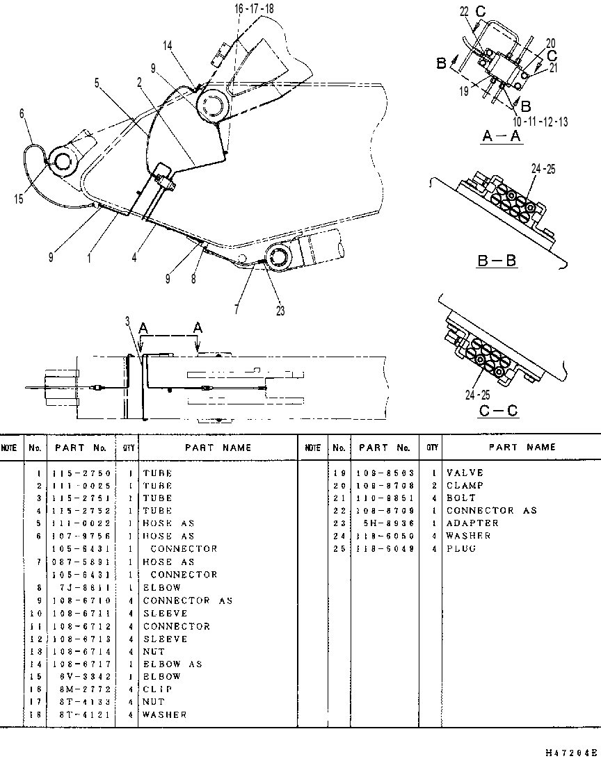 Трубопроводы смазки 1132136 CAT