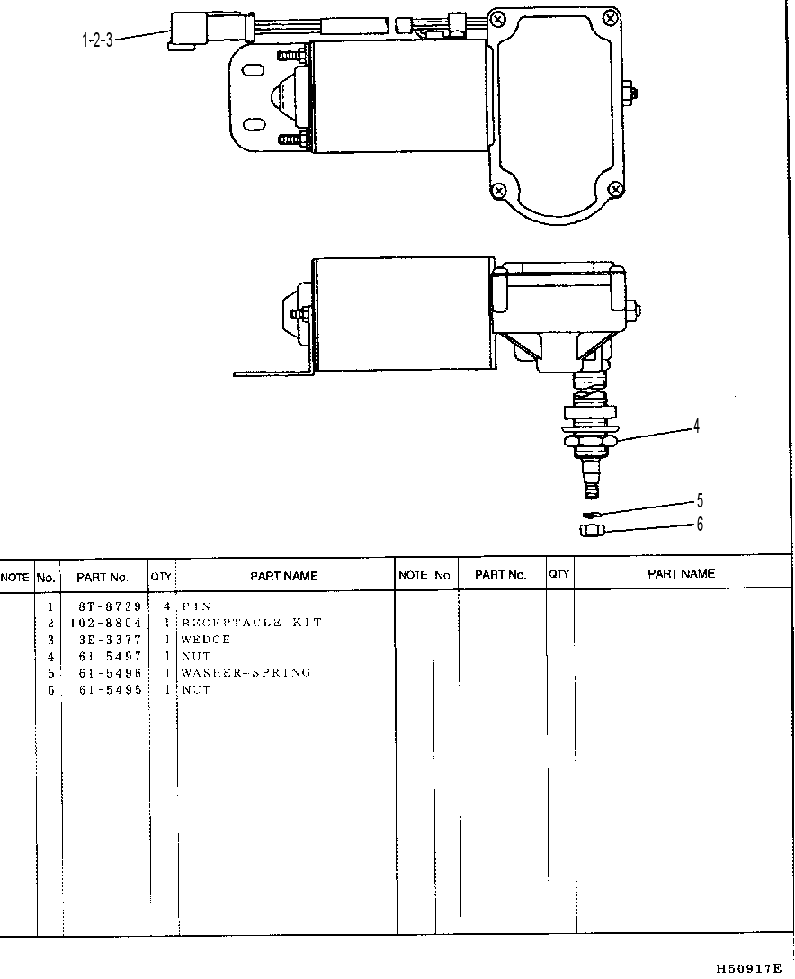 MOTOR AS-WINDOW WIPER 1133452 CAT