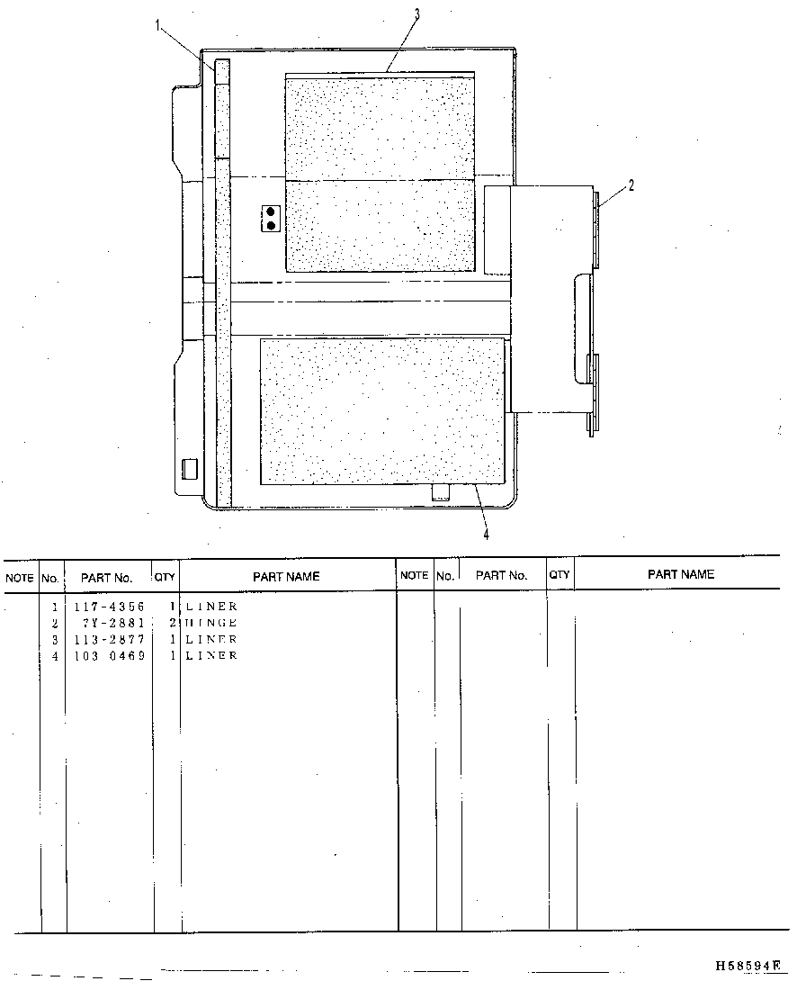 DOOR GP-HOOD 1317434 CAT