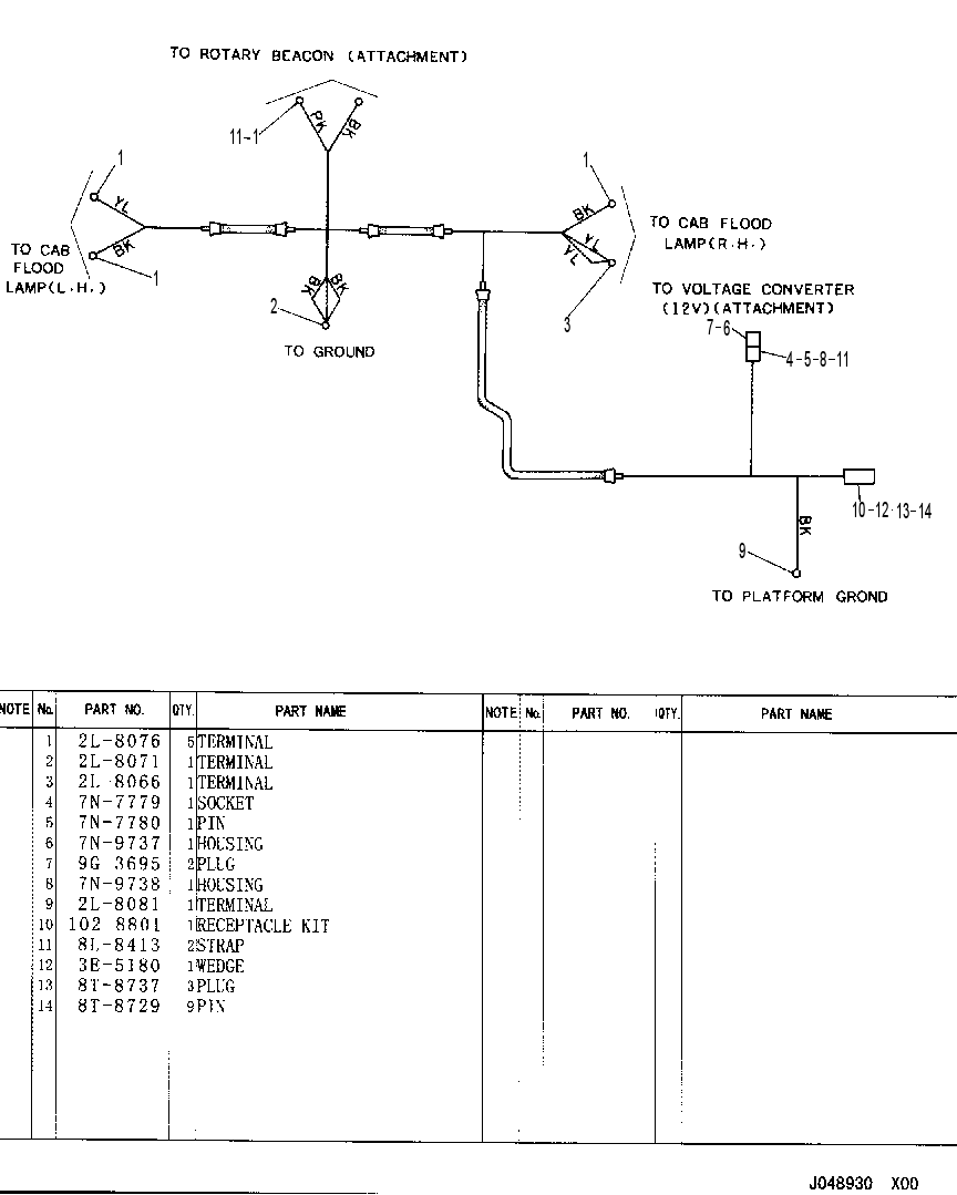 Жгут проводов 9U2811 CAT