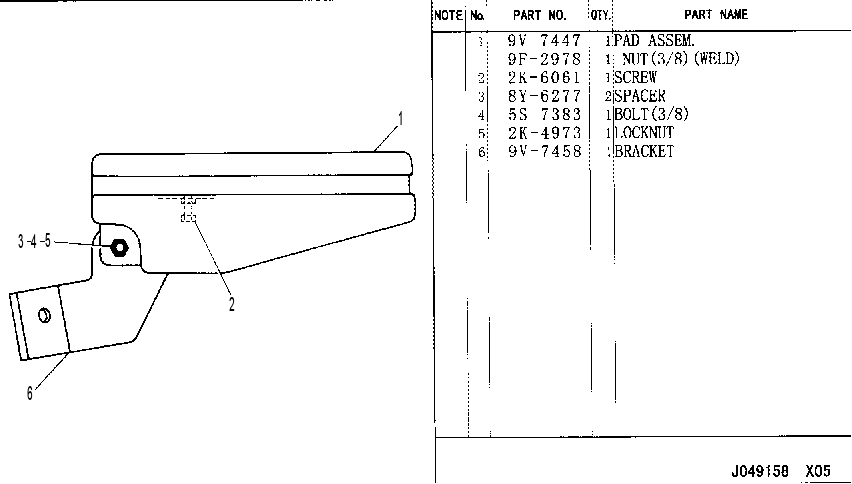 ARMREST ASSEMBLY 9V7454 CAT