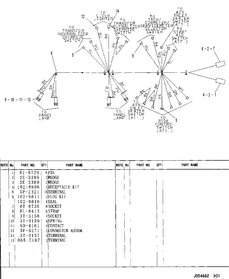 Жгут проводов 1054358 CAT