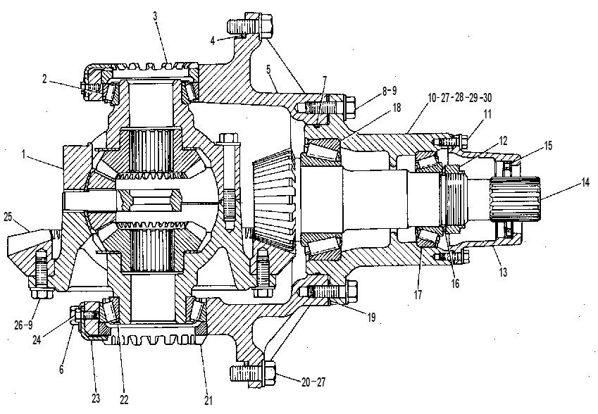 DIFFERENTIAL AND BEVEL GEAR 1052084 CAT