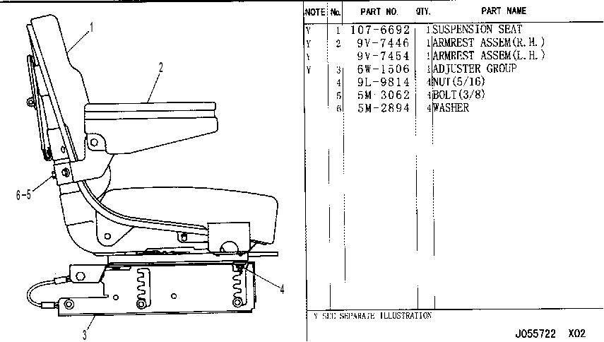 Сиденье 9C4450 CAT