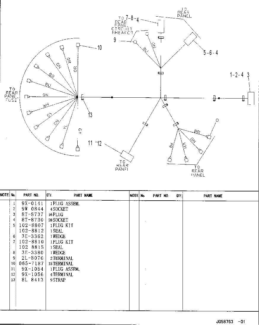 HARNESS ASSEMBLY-INSTRUMENT 1162243 CAT