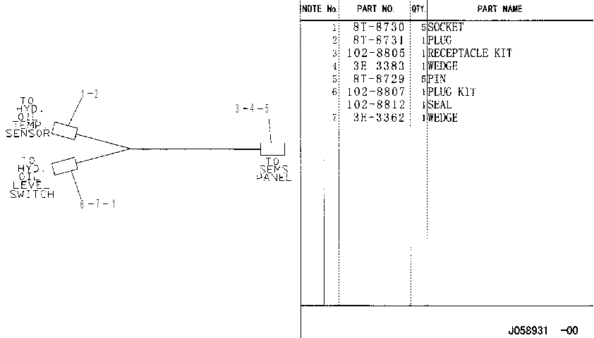 HARNESS ASSEMBLY-HYDRAULIC TANK 1145669 CAT