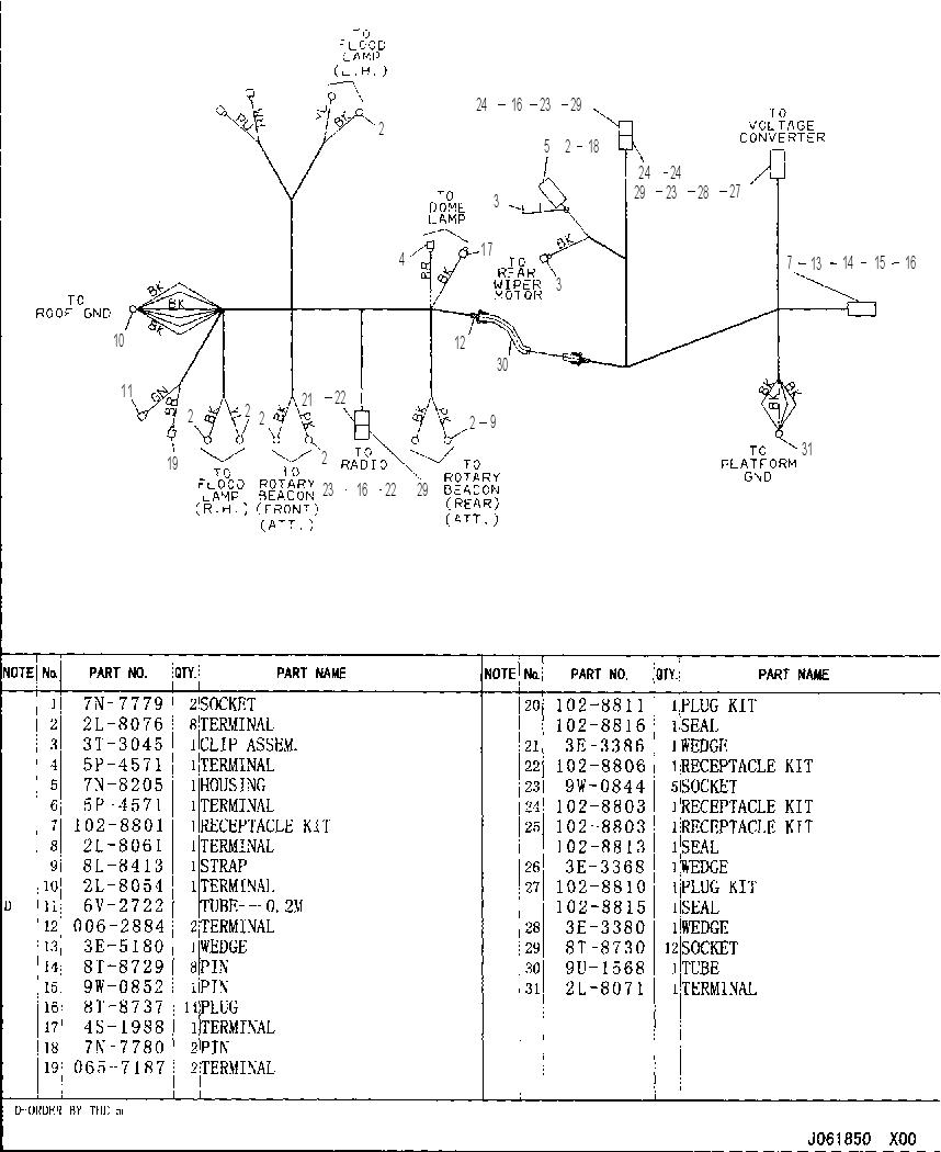 Жгут проводов 1252401 CAT