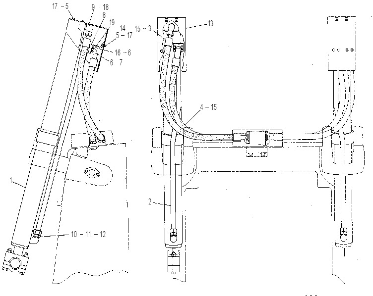 LIFT CYLINDER AND LINES GROUP 1312894 CAT