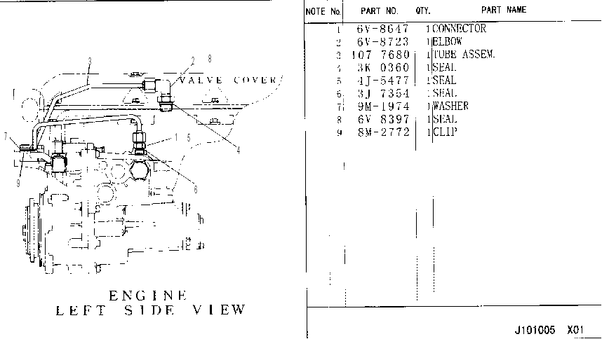 AIR FUEL RATIO CONTROL LINES 4Y9454 CAT